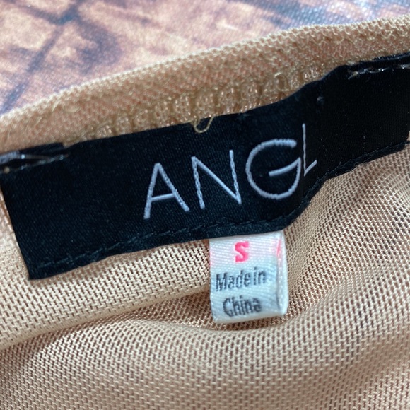 RELISTED Angl Gold Nude Lace 2 piece Set Prom Dress Skirt - Picture 5 of 11